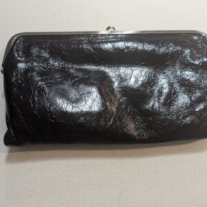 Black Leather Clutch Wallet